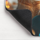 niedliche Katze mit Garnmousepad Mousepad (Ecke)