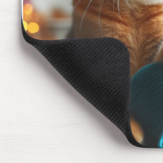 niedliche Katze mit Garnmousepad Mousepad (Ecke)