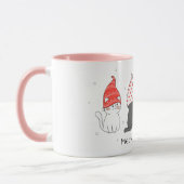 niedliche Katze mit Gnomen Hut für Weihnachten. Tasse (Links)