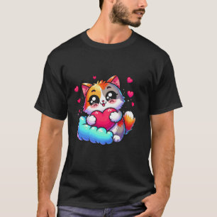 Niedliche Katze mit Herz-Adorable Animal Lover T-Shirt