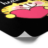 Niedliche Katze mit Herz Poster (Ecke)