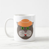 Niedliche Katze mit Hut Kaffeetasse (Links)