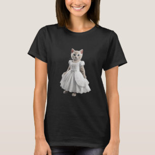 niedliche Katze mit Kleidung, lustiges Kätzchen T-Shirt