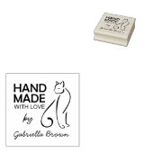 Niedliche Katze mit Liebe Gummistempel (Stempel)