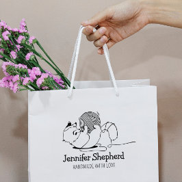 Niedliche Katze mit Liebe Gummistempel