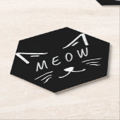 niedliche Katze mit mittlerem Gesicht Untersetzer (angewinkelt)