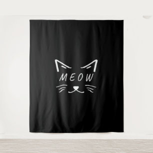 niedliche Katze mit mittlerem Gesicht Wandteppich