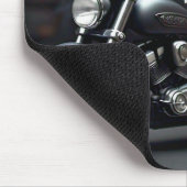Niedliche Katze mit Motorrad-Maus-Pad Mousepad (Ecke)
