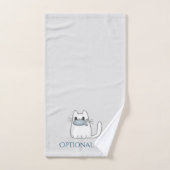 Niedliche Katze mit Preisfisch Badhandtuch Set (Handtuch)