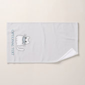 Niedliche Katze mit Preisfisch Badhandtuch Set (Handtuch)