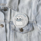 Niedliche Katze mit Preisfisch Button (Beispiel)