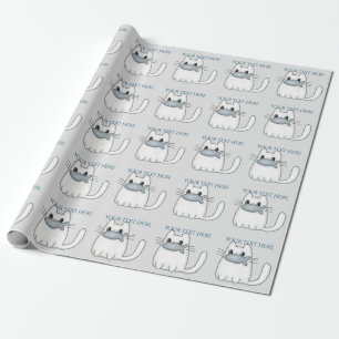 Niedliche Katze mit Preisfisch Geschenkpapier
