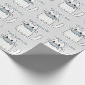 Niedliche Katze mit Preisfisch Geschenkpapier (Ecke)