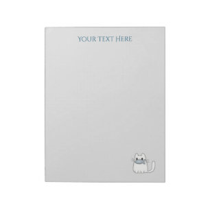 Niedliche Katze mit Preisfisch Notizblock