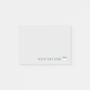 Niedliche Katze mit Preisfisch Post-it Klebezettel