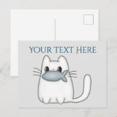 Niedliche Katze mit Preisfisch Postkarte (Vorne/Hinten)