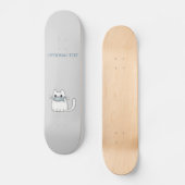 Niedliche Katze mit Preisfisch Skateboard (Vorderseite)