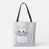 Niedliche Katze mit Preisfisch Tasche (Rückseite)