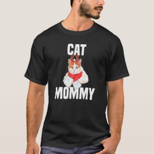 Niedliche Katze mit Rentierkatze T-Shirt