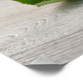 Niedliche Katze mit rote Rose Poster (Ecke)