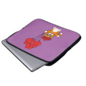 Niedliche Katze mit Rotem Herzen Laptopschutzhülle (Vorne Knopf)