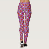 Niedliche Katze mit Rotem Herzen Leggings (Rückseite)