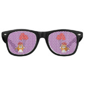 Niedliche Katze mit Rotem Herzen Partybrille (Vorderseite)