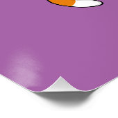 Niedliche Katze mit Rotem Herzen Poster (Ecke)