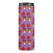 Niedliche Katze mit Rotem Herzen Thermosbecher (Rückseite)