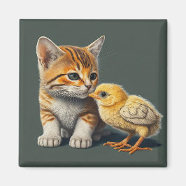 Niedliche Katze mit schick Magnet