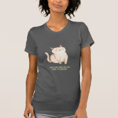 Niedliche Katze mit Slogan-T - Shirt für sie (Vorderseite)