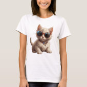 niedliche Katze mit Sonnenbrille, lustige Katze T-Shirt (Vorderseite)