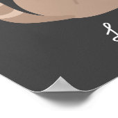 Niedliche Katze mit Teacup Cartoon Le Kitty Poster (Ecke)