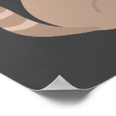 Niedliche Katze mit Teacup-Cartoon Poster (Ecke)