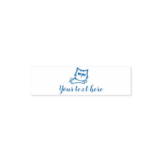 Niedliche Katze mit Text Permastempel (Design)
