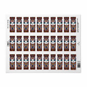 Niedliche Katze mit traditionellem Muster (Vorne)