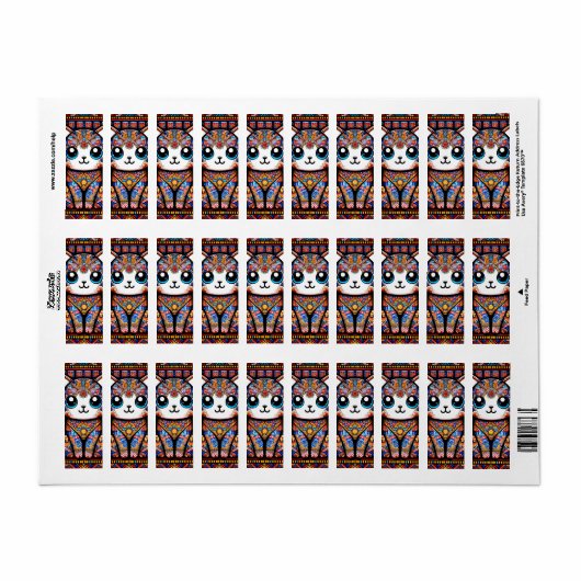 Niedliche Katze mit traditionellem Muster (Vorne)