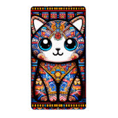 Niedliche Katze mit traditionellem Muster (Vorne)