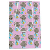 Niedliche Katze Mittlere Geschenktüte (Vorderseite)