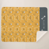 Niedliche Katze Moderner Mustername Sherpadecke (Vorderseite (Horizontal))