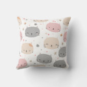 Niedliche Katze Nahtlose Muster Kinder Kissen (Rückseite)