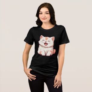 Niedliche Katze - oft lachen Tri-Blend Shirt