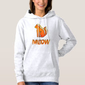 Niedliche Katze, Orange & Gelb Tier, Abstrakter Po Hoodie (Vorderseite)