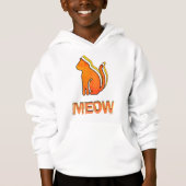 Niedliche Katze, Orange & Gelb Tier, Abstrakter Po Hoodie (Vorderseite)
