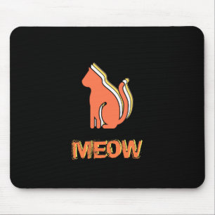 Niedliche Katze, Orange & Gelb Tier, Abstrakter Po Mousepad