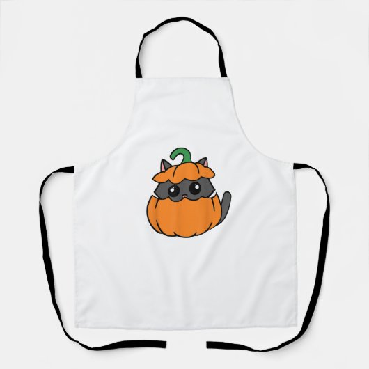 Niedliche Katze Orange Pumpkin - Kitty October Her Schürze (Vorderseite)