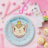 Niedliche Katze Pappteller (Party)