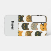 Niedliche Katze personalisiert Samsung Galaxy Hülle (Rückseite (Horizontal))