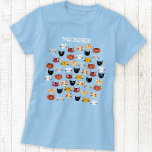 Niedliche Katze Personalisiert T-Shirt<br><div class="desc">Ein lustiges Muster von vielen hübschen kleinen Kätzchen. Ändern Sie den Namen,  um ihn zu personalisieren. Originelle Kunst von Nic Squirrell.</div>