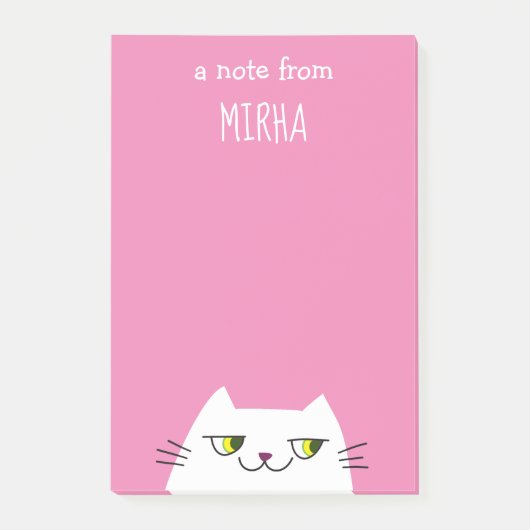 Niedliche Katze Post-it Klebezettel (Vorderseite)
